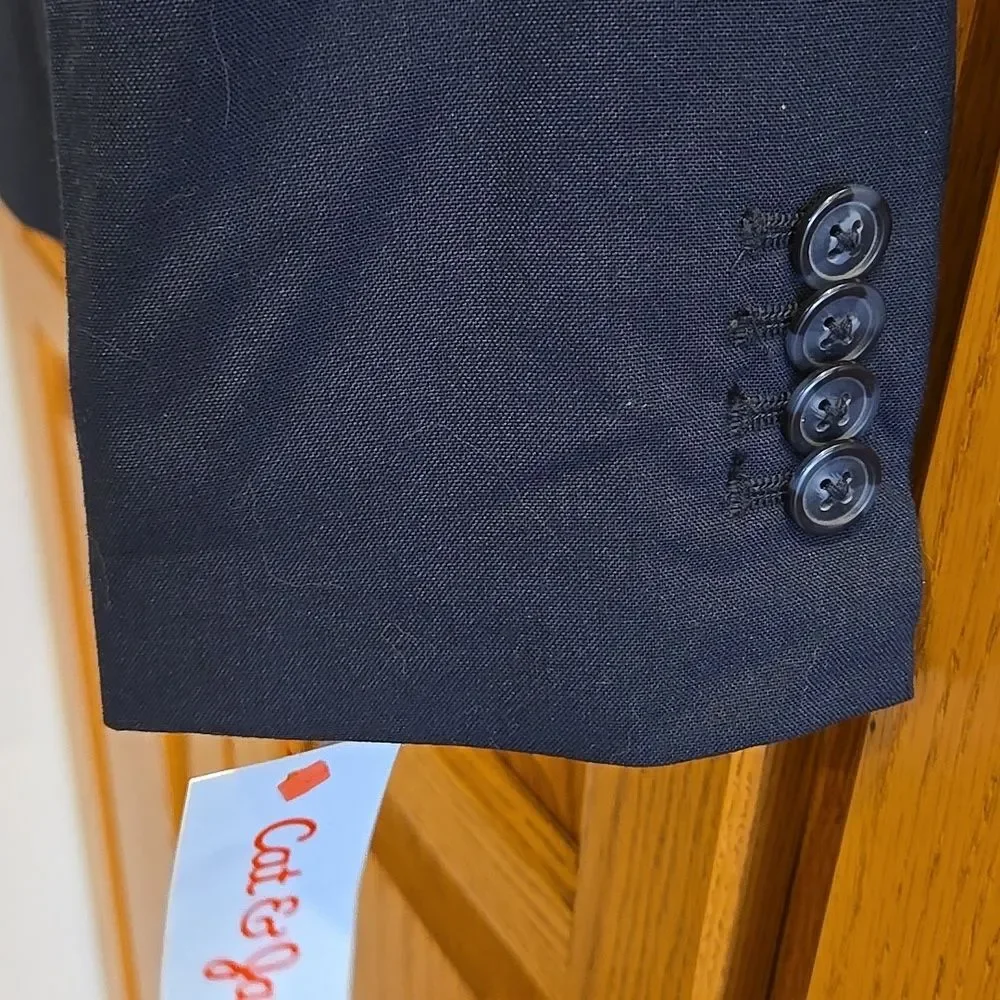 Boys Suit Jacket Cat & Jack Navy Blue Size 16 2 Button Coat